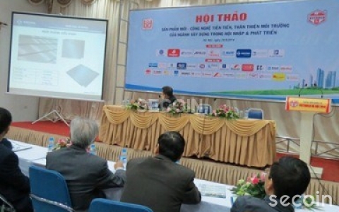 Secoin tham dự hội thảo tại hội chợ Vietbuild Hà nội 2014 giới thiệu dòng sản phẩm ngói màu cao cấp Seterra